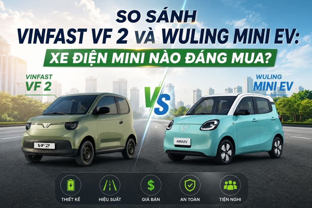 So sánh VinFast VF 2 và Wuling Mini EV: Xe điện mini nào đáng mua?